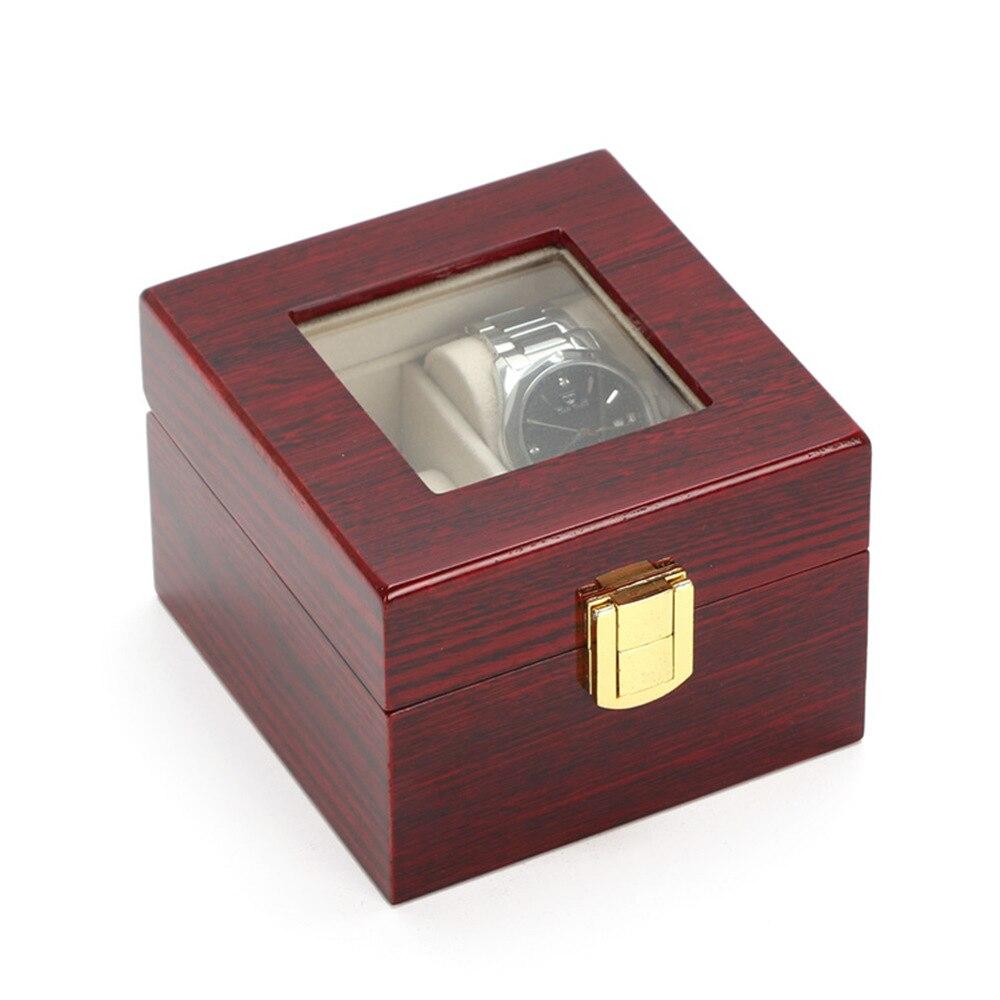 RED WOOD WATCH BOX <br/> 2 SLOTS