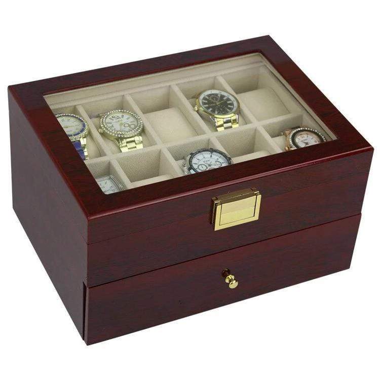 WOODEN STORAGE WATCH BOX<br/> 20 SLOTS