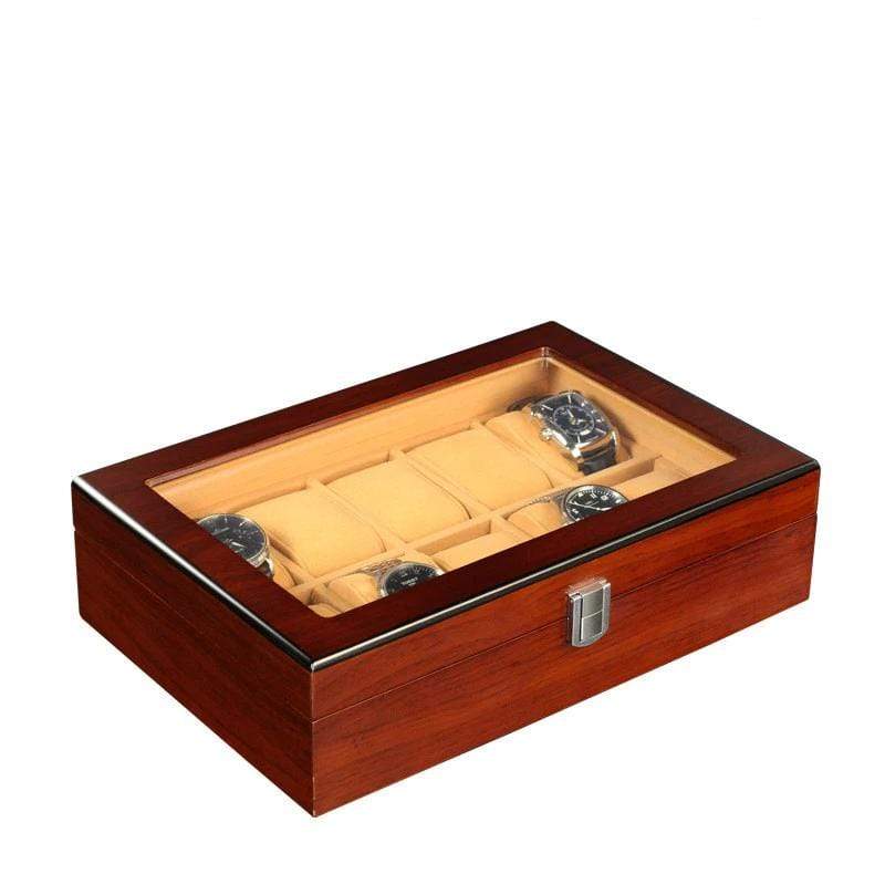 WOODEN WATCH BOX FOR STORAGE  <br/>10 SLOTS